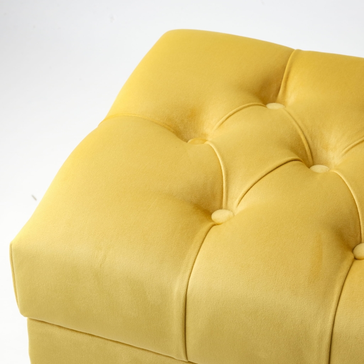 Honing gewatteerde poef met opbergvak