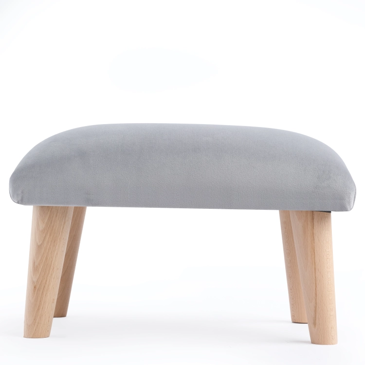 Scandinavische grijze kruk, een minimalistisch en praktisch meubelstuk