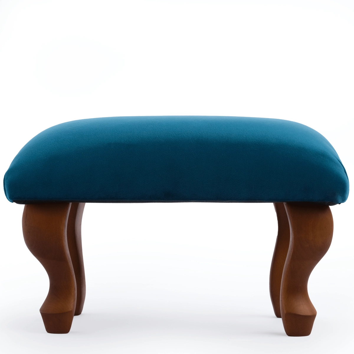 Gestoffeerde poef in blauw, een elegant en praktisch interieurelement
