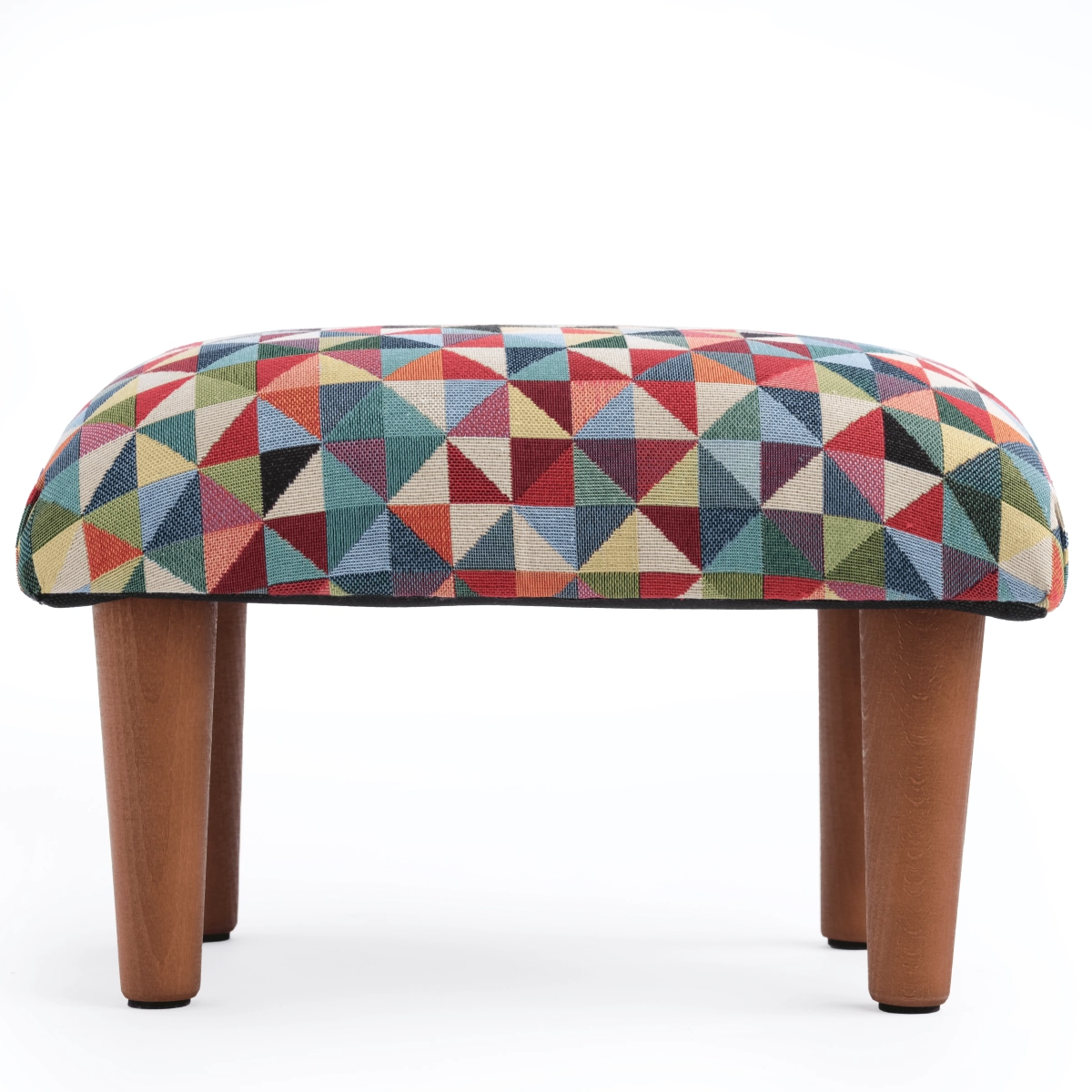 Fauteuil voetensteun met bekleding met geometrisch patroon