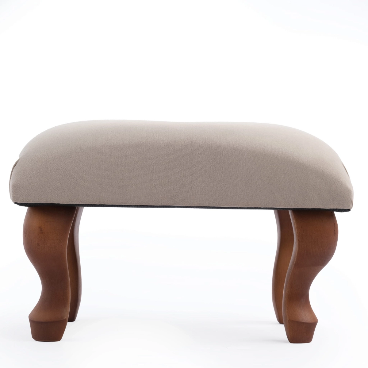 Latte gestoffeerde kruk, een comfortabel en elegant meubelstuk