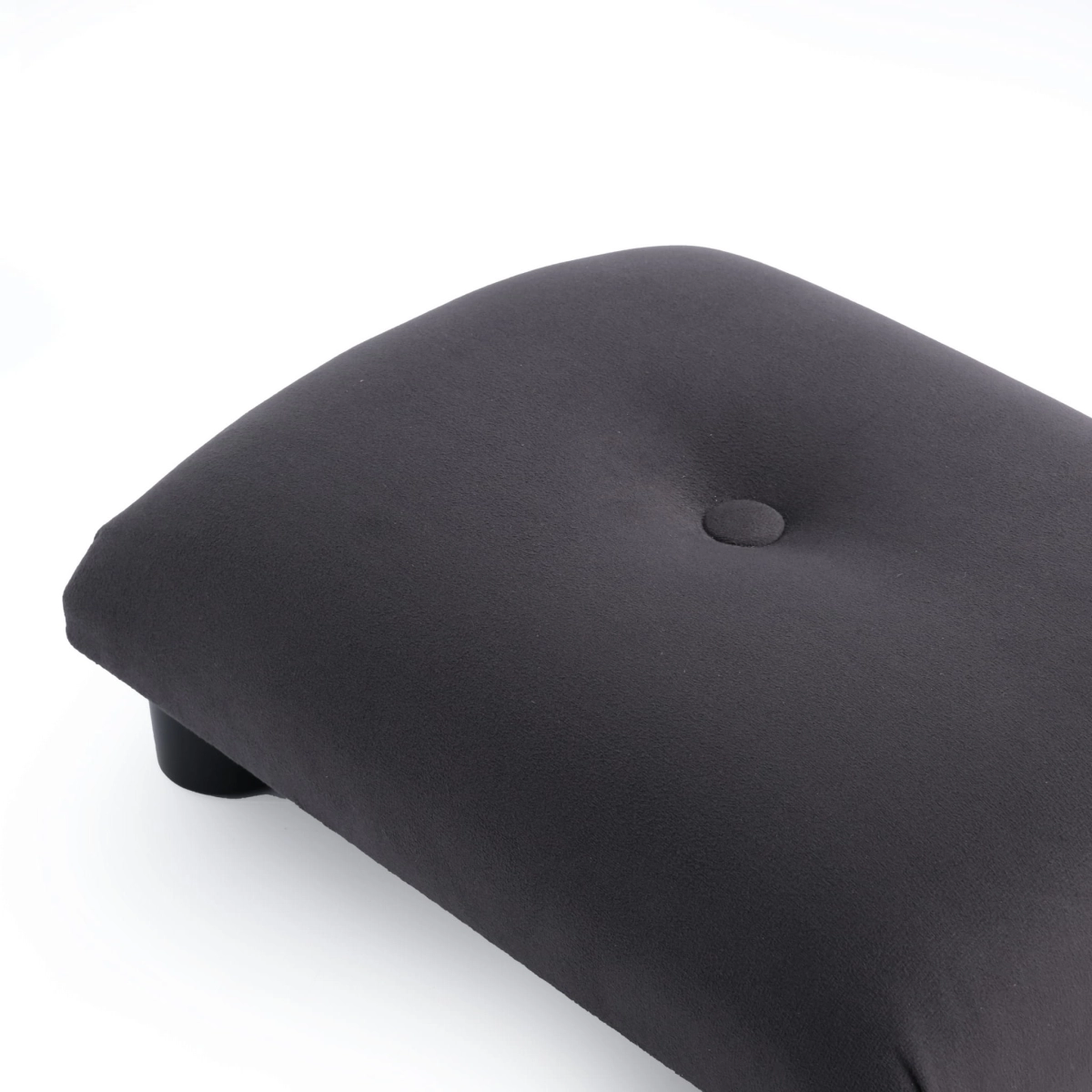 Stijlvolle grafiet gewatteerde poef, comfortabel en esthetisch aantrekkelijk