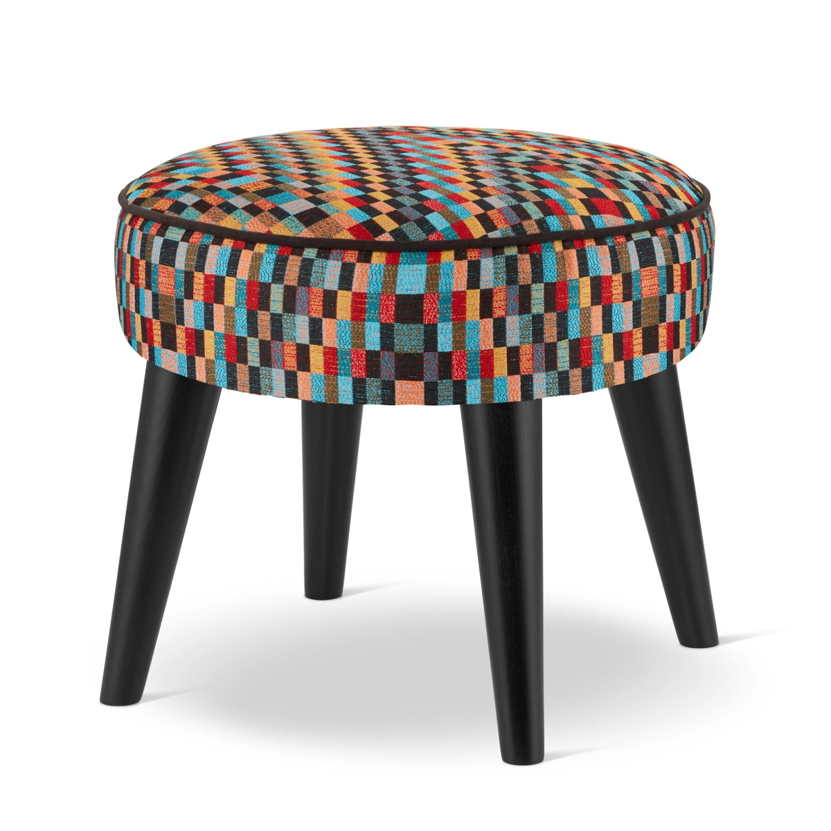kleurrijke fauteuil voetensteun