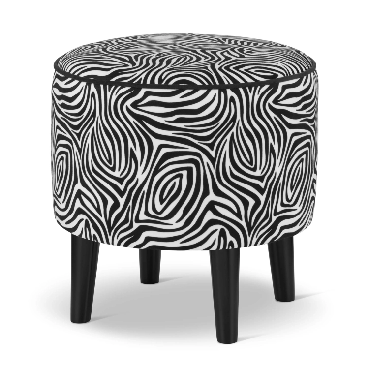 ronde zebra poef