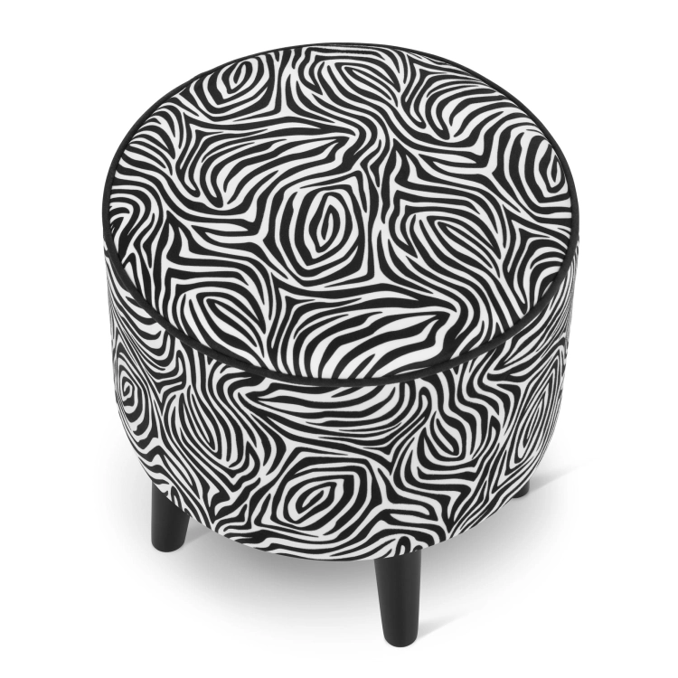 ronde zebra poef