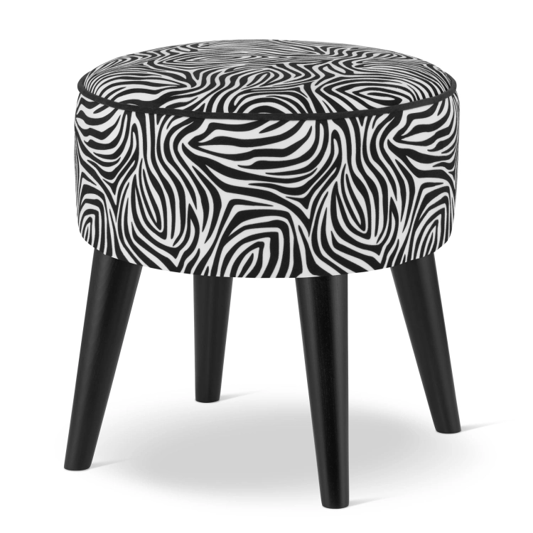 ronde zebra poef