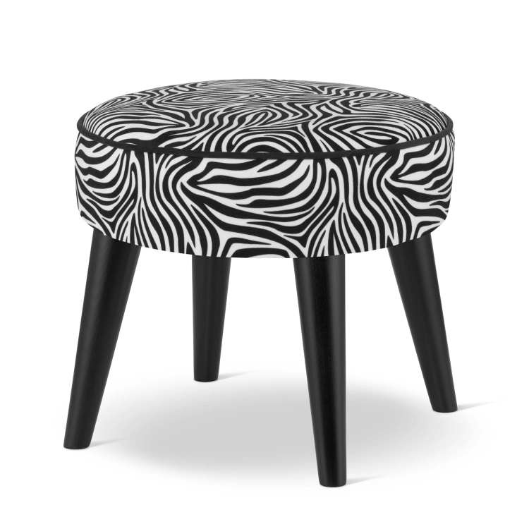 ronde zebra poef
