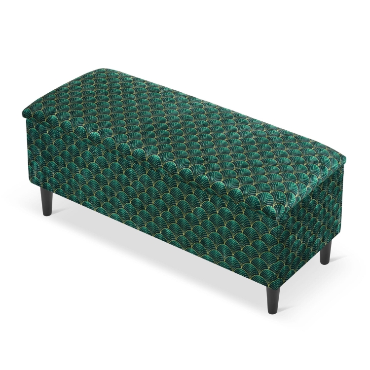 groene poef met opbergvak