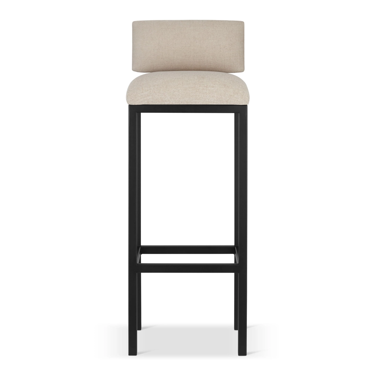 gestoffeerde bar hocker in crèmekleur