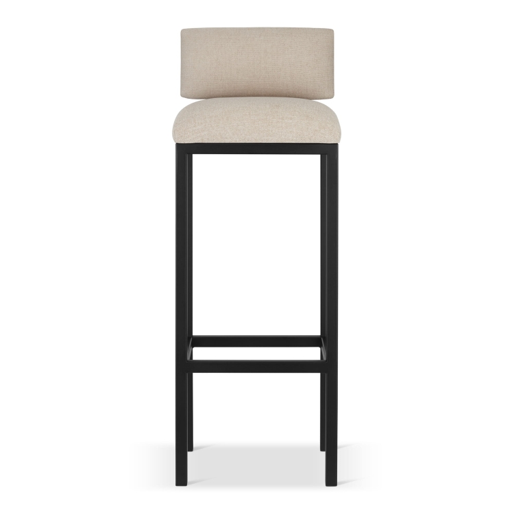 gestoffeerde bar hocker in crèmekleur