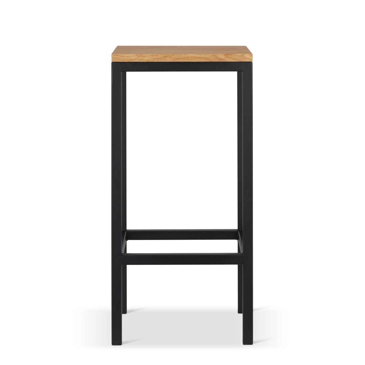 metalen hocker met houten zitting