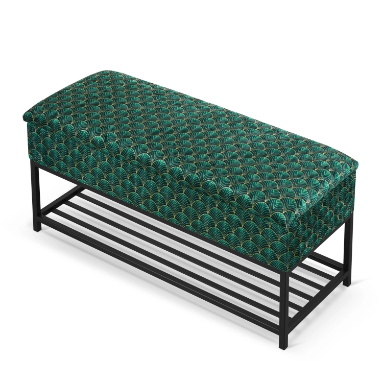 groene schoenenplank met zitting