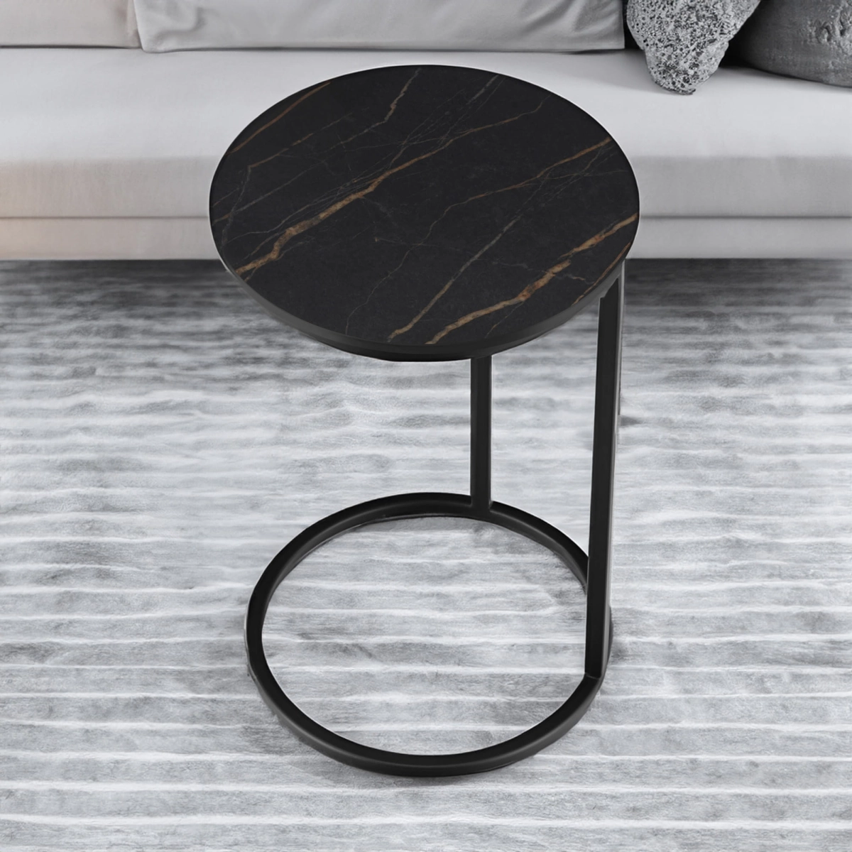 ronde bijzettafel
