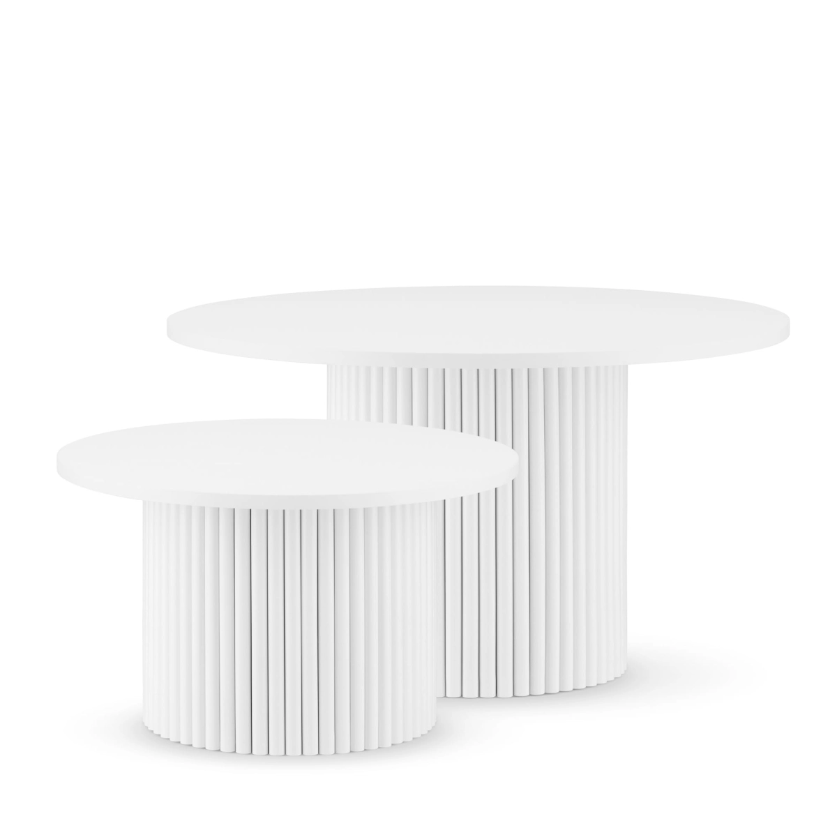 een set gegroefde tafels