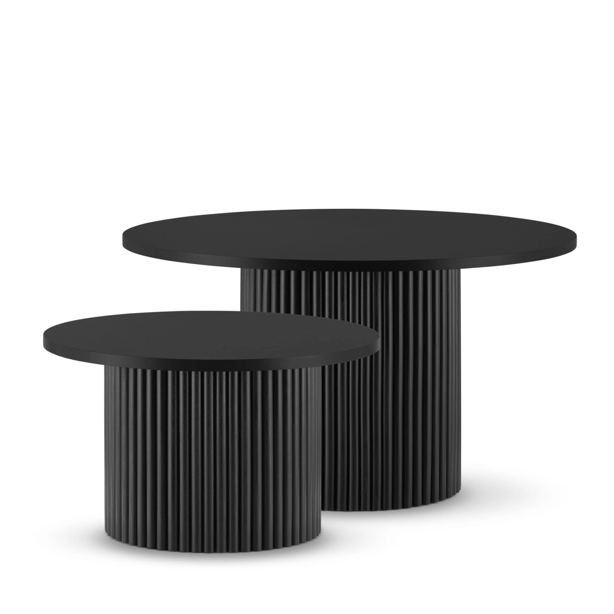 een set gegroefde tafels
