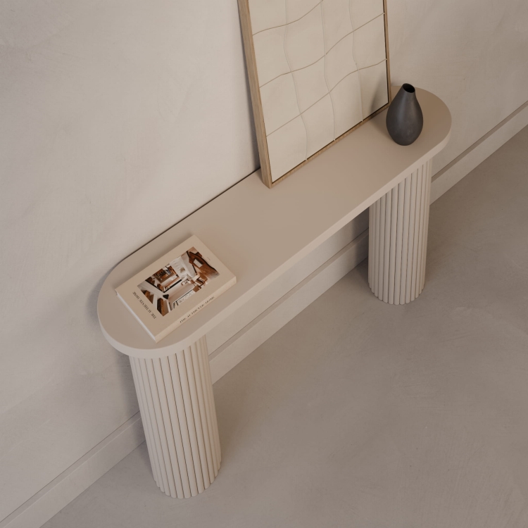 kasjmier halconsole met gecanneleerde poten