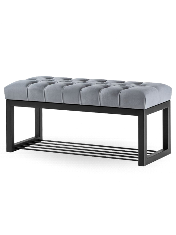 industrialna ławeczka do przedpokoju z półką na buty