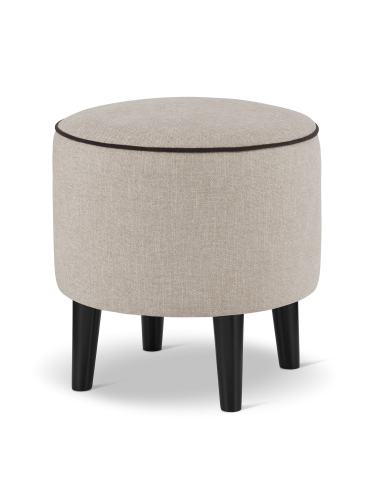 beżowa pufa okrągła