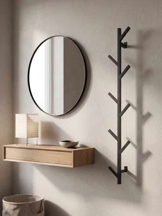 designerski wieszak w kształcie drzewka do przedpokoju