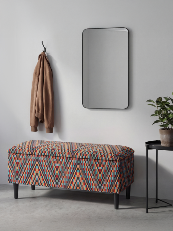 kolorowa pufa ze schowkiem