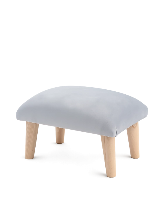 Scandinavische grijze kruk, een minimalistisch en praktisch meubelstuk