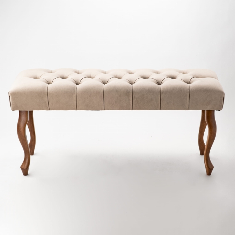 Gewatteerde bank in lichte latte kleur