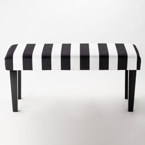 Gestreepte gestoffeerde bank
