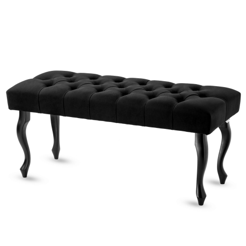 Gewatteerde bank zwart voor hal