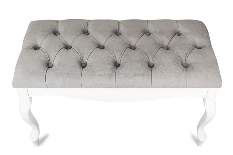 Blanca gewatteerde bank - Chesterefield wit