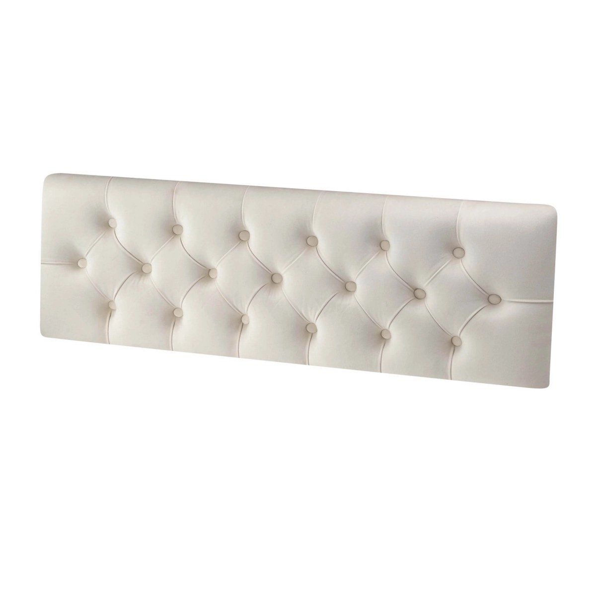 Gewatteerd wandpaneel in crèmekleur