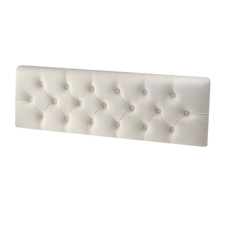 Gewatteerd wandpaneel in crèmekleur