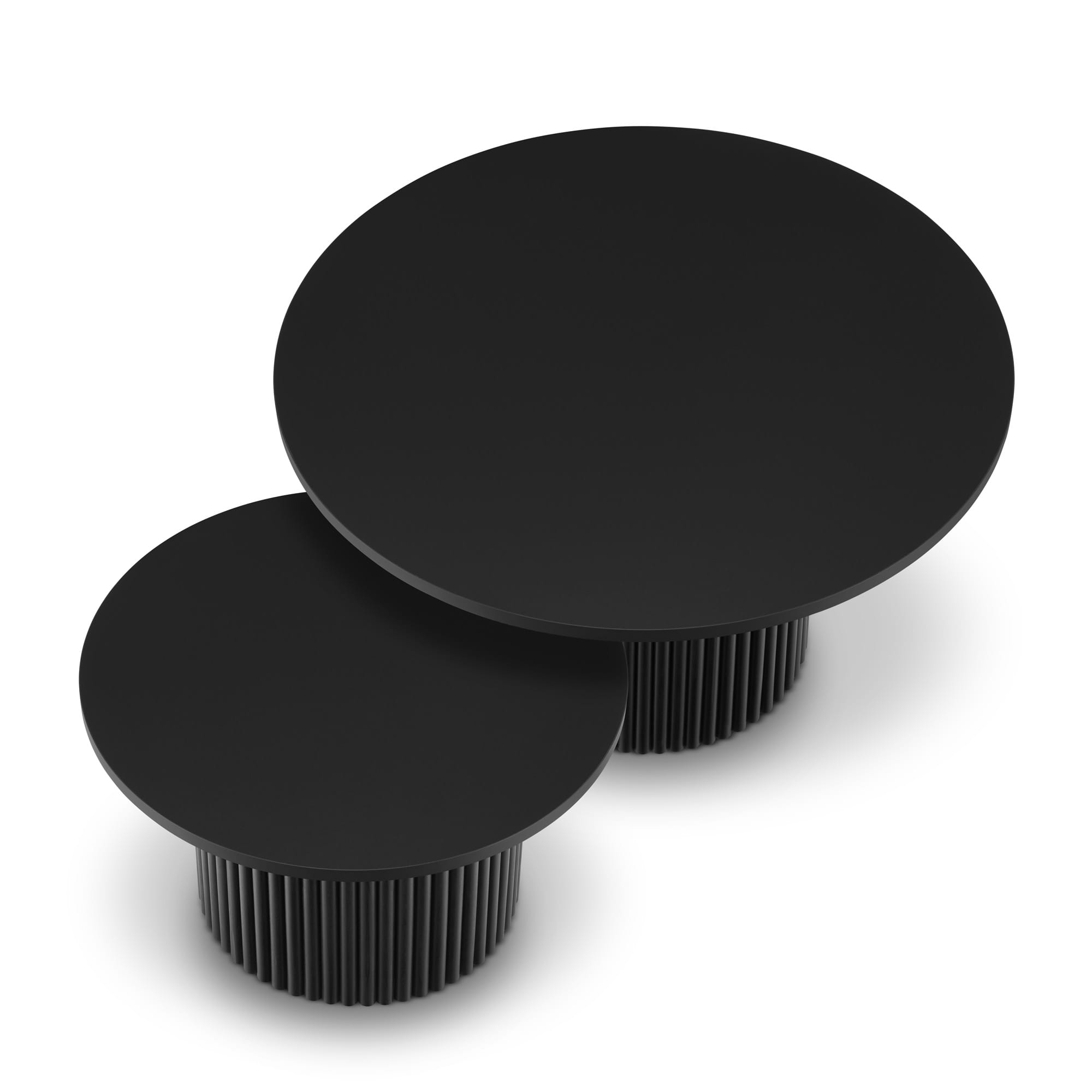 een set gegroefde tafels