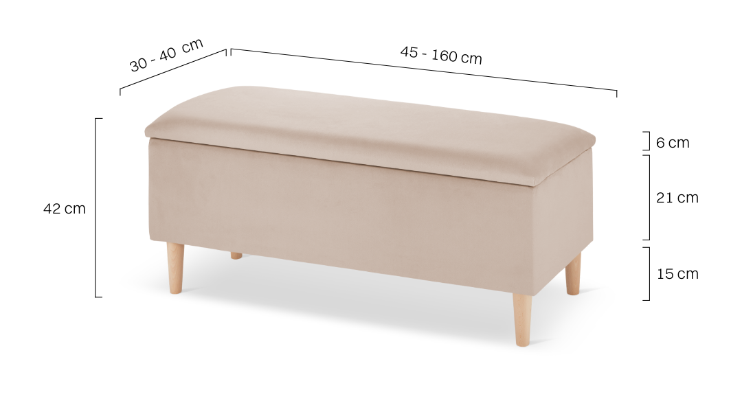 wysoki kufer z siedziskiem