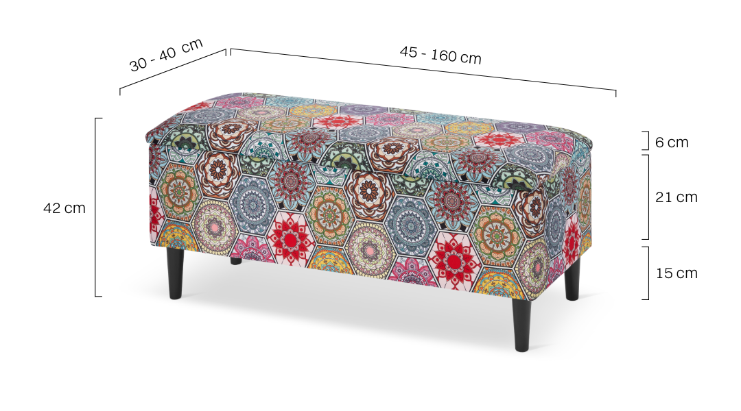 orientalna ławka ze schowkiem