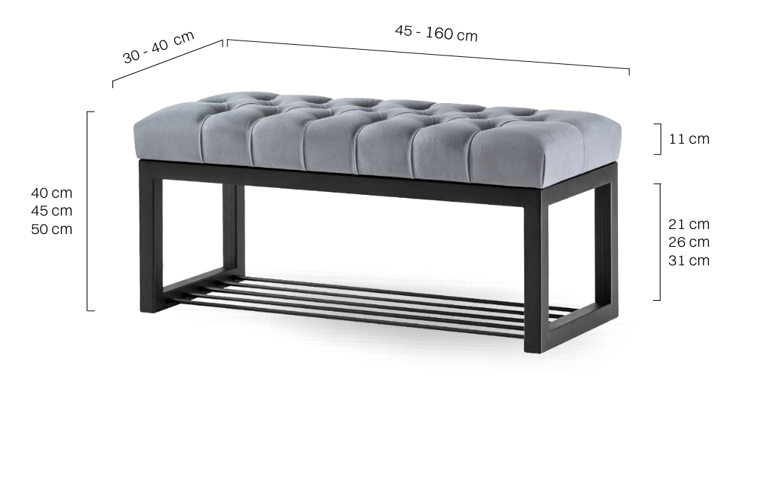 industrialna ławeczka do przedpokoju z półką na buty